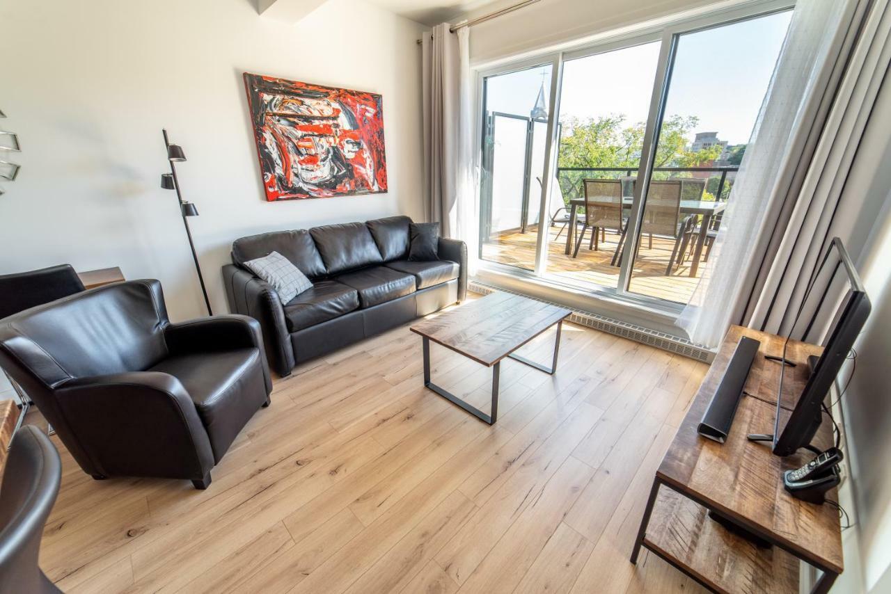 Aux Havres Urbains - Le Penthouse Du Kameleon Appartement Québec Buitenkant foto